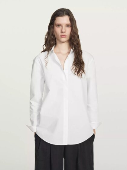 CHEMISE POPELINE BOUTONS DISSIMULÉS MASSIMO DUTTI