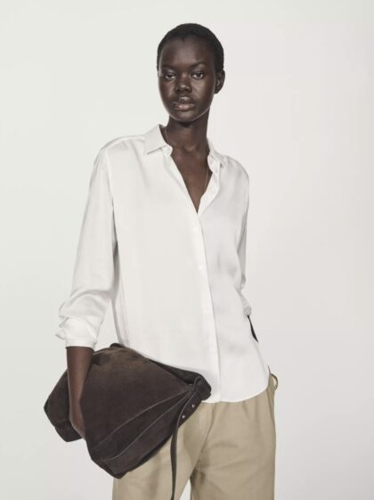 CHEMISIER FLUIDE SATINÉ MASSIMO DUTTI