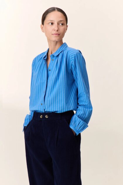 CHEMISE COB STRPES LEON & HARPER