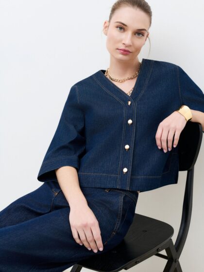 CHEMISE DENIM DOUBLE STONE CAROLL