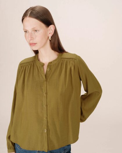 BLOUSE DROITE A FRONCES OLIVE GRACE & MILA