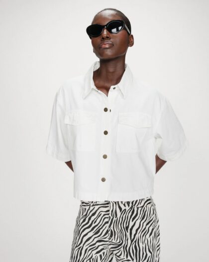 CHEMISE OVERSIZE EN DENIM WHITE GRACE & MILA