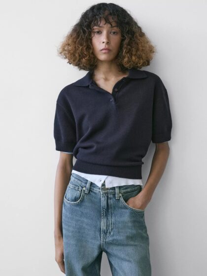 PULL POLO LAINE EN MAILLE MASSIMO DUTTI MASSIMO DUTTI