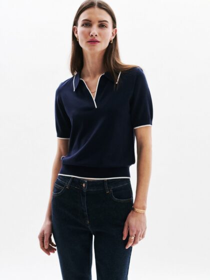 PULL BLEU MARINE LISERET BLANC CAROLL