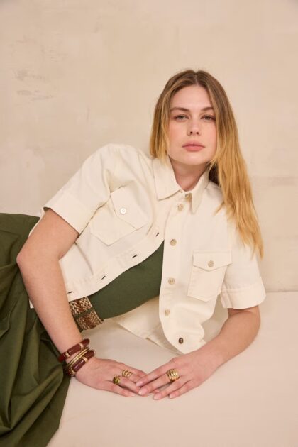 CHEMISE EN JEAN À MANCHES COURTES MAISON 123
