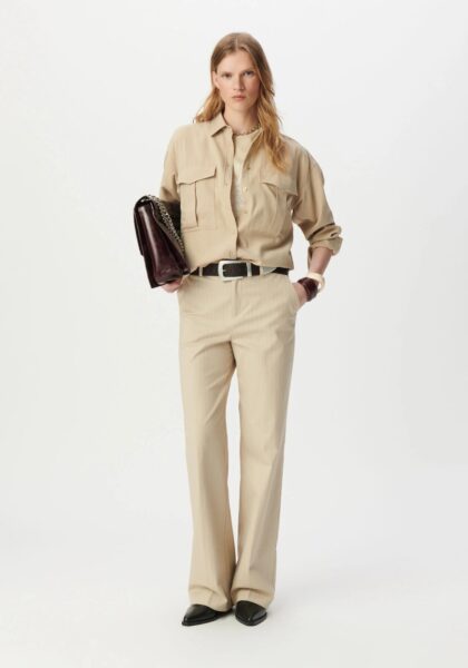 CHEMISE BEIGE OVERSIZE AVEC MAXI POCHES IKKS