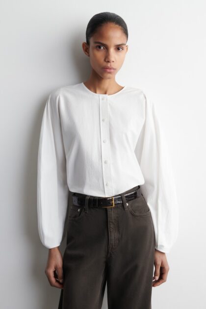 BLOUSE FRONCÉE EN COTON PIMA COS