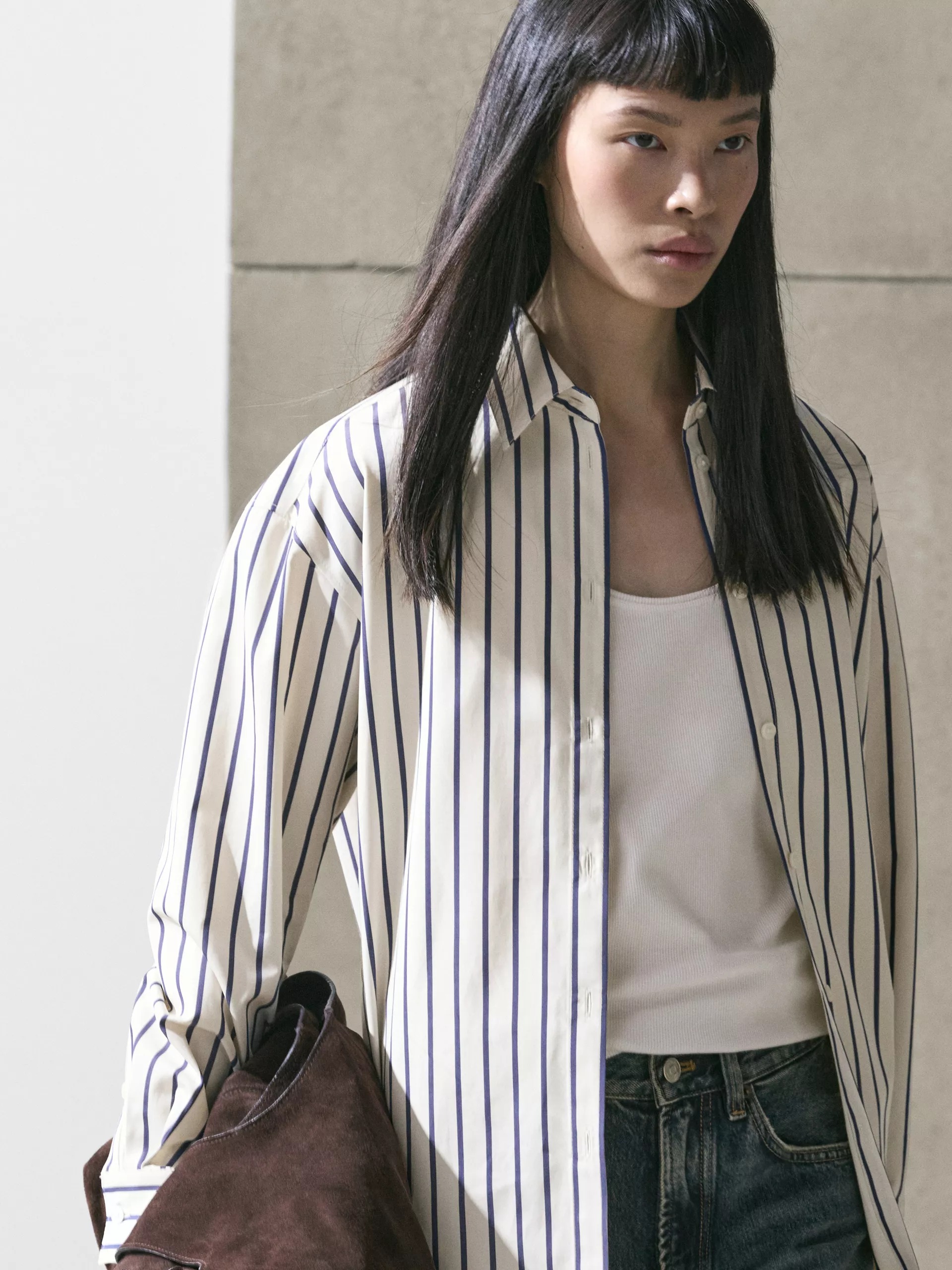 CHEMISE À RAYURES 100 % COTON MASSIMO DUTTI – Image 2