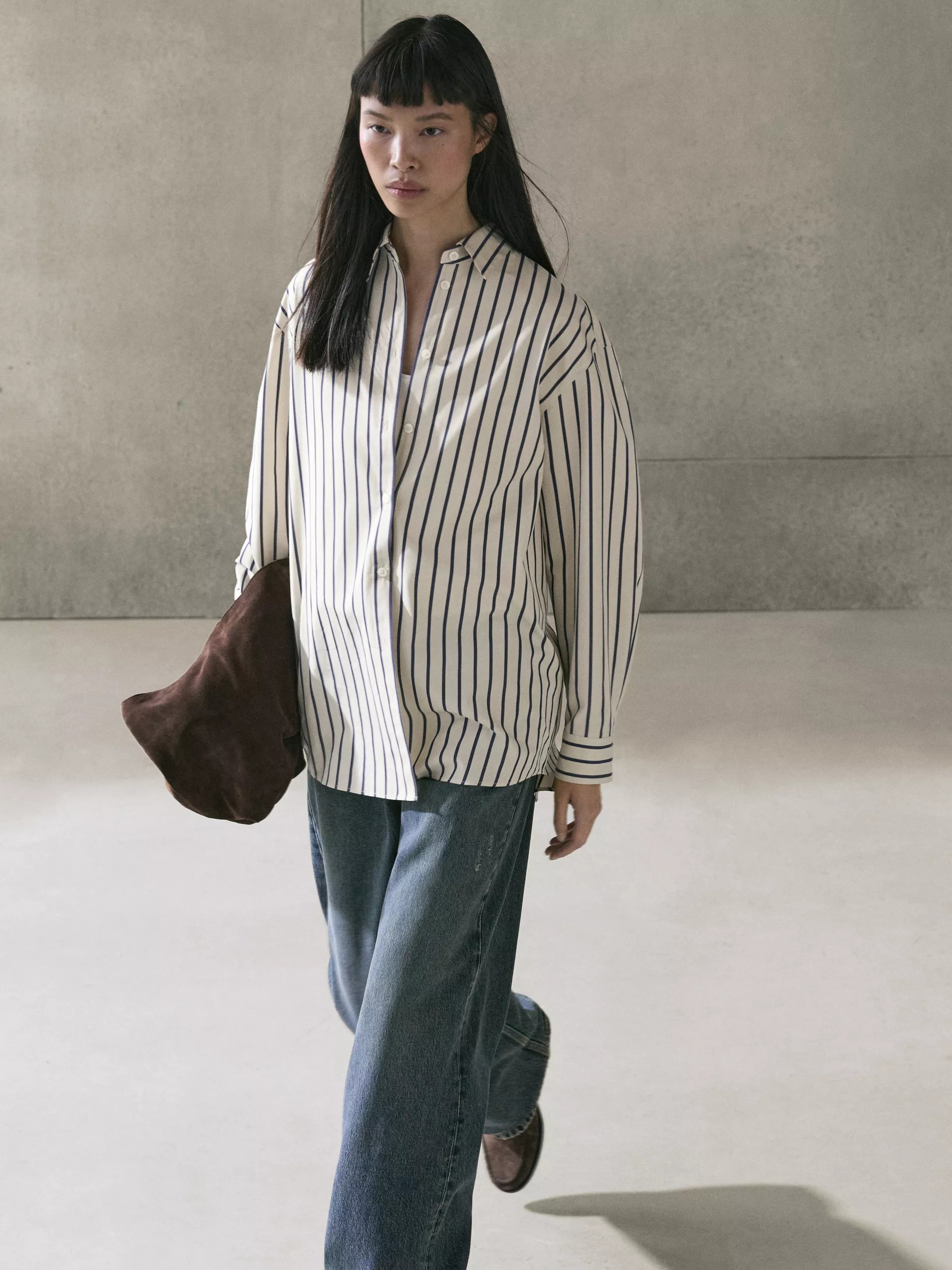 CHEMISE À RAYURES 100 % COTON MASSIMO DUTTI – Image 4