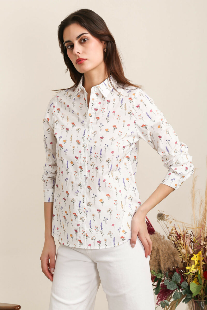 CHEMISE MOTIF FLEURIS DAPHNEA – Image 2