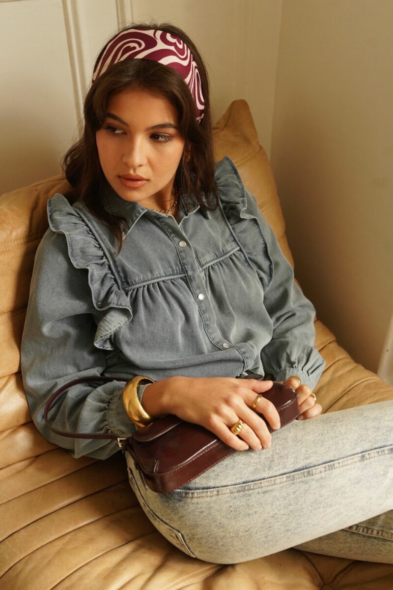 CHEMISE EN JEAN A VOLANTS – Image 2
