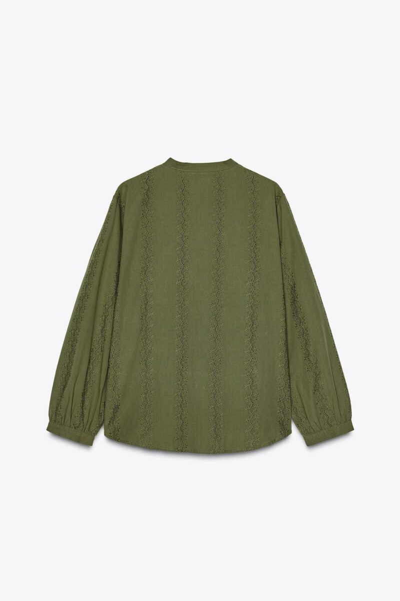 BLOUSE AVEC BRODERIE PERFORÉE – Image 3
