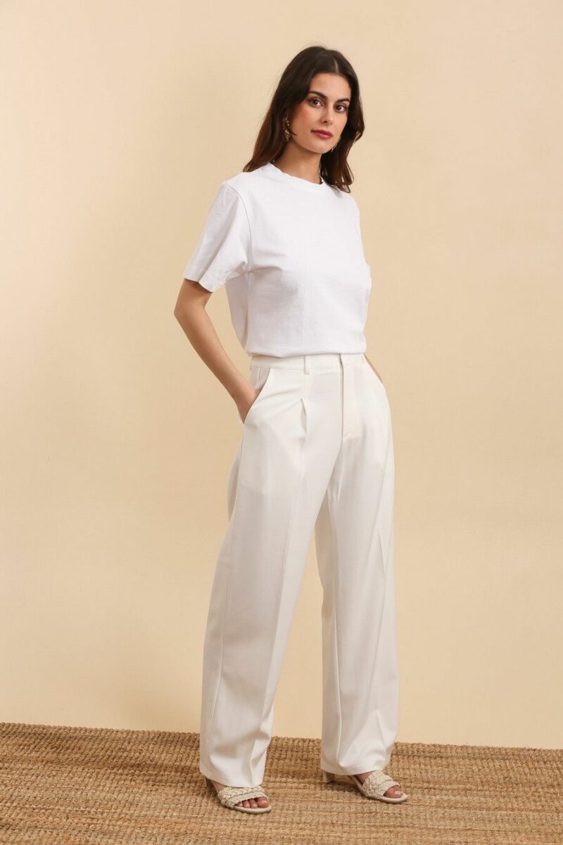 PANTALON LARGE A PINCES – Image 2