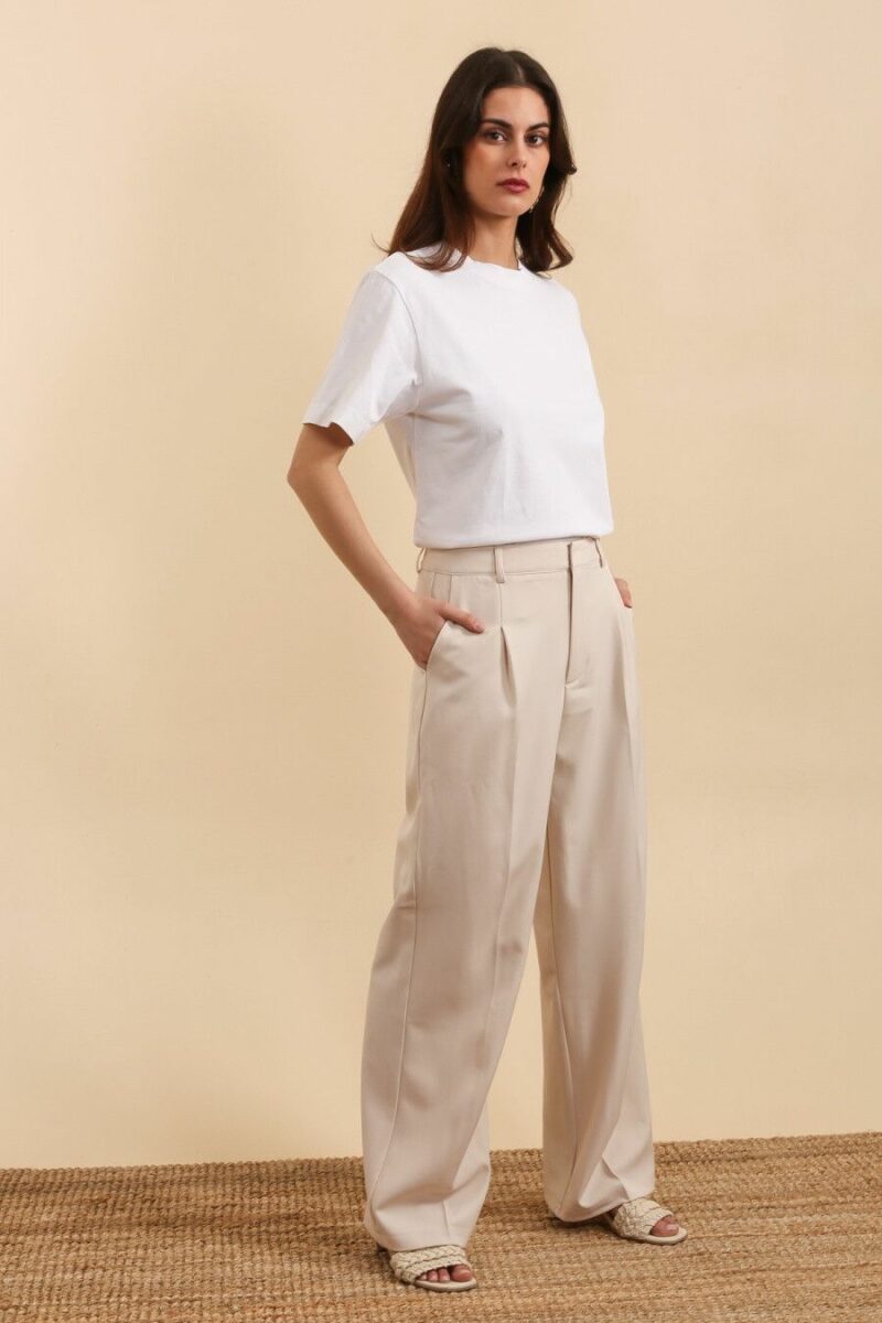 PANTALON LARGE A PINCES – Image 2