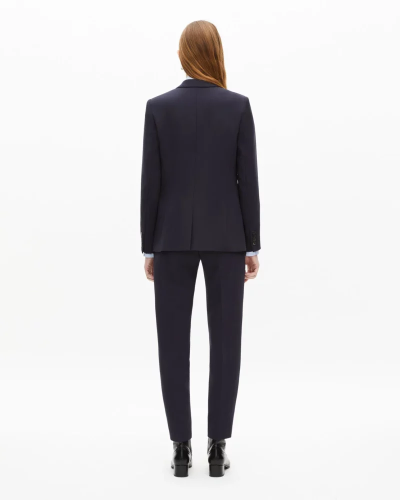 VESTE TAILLEUR THE KOOPLES EN CRÊPE BLEU MARINE COUPE STRUCTURÉE – Image 3