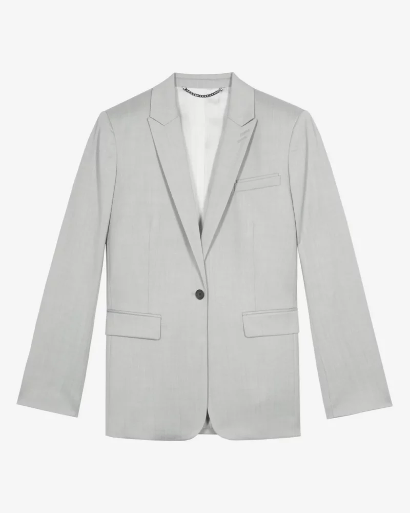 VESTE TAILLEUR THE KOOPLES SIMPLE BOUTONNAGE GRISE – Image 3