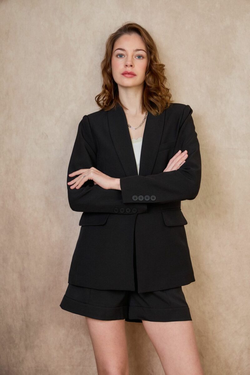 VESTE DE TAILLEUR DROITE COL CHALE – Image 2