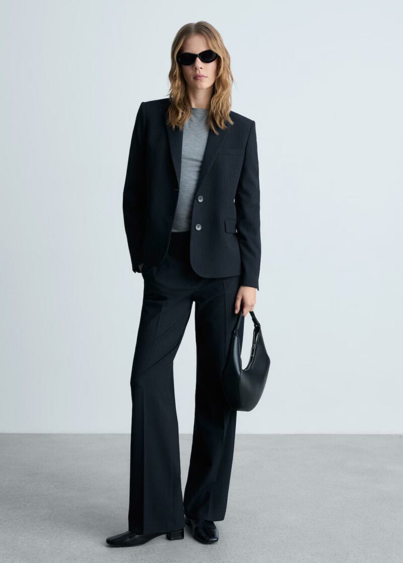 VESTE DE COSTUME FINES RAYURES