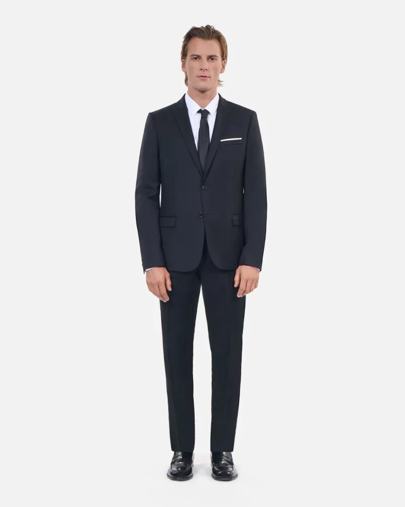 VESTE DE COSTUME THE KOOPLES EN LAINE NOIRE COUPE AJUSTÉE