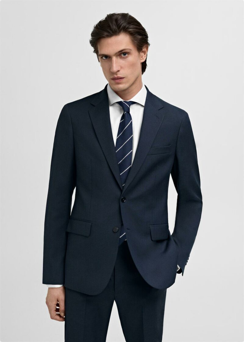 VESTE DE COSTUME ONE MORE® BLEU COUPE AJUSTÉE – Image 2