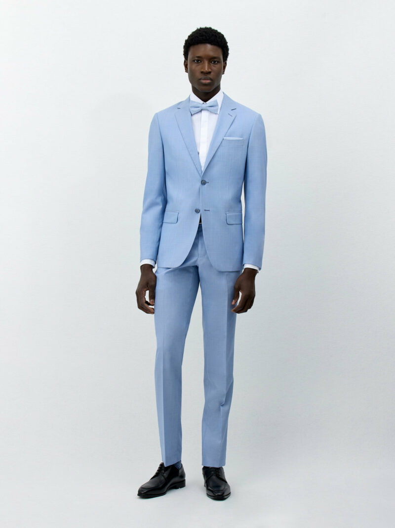 VESTE DE COSTUME FATHER & SONS SLIM LAINE ET SOIE BLEU CIEL