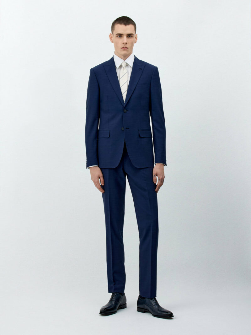 VESTE DE COSTUME FATHER & SONS SLIM LAINE BLEU MARINE