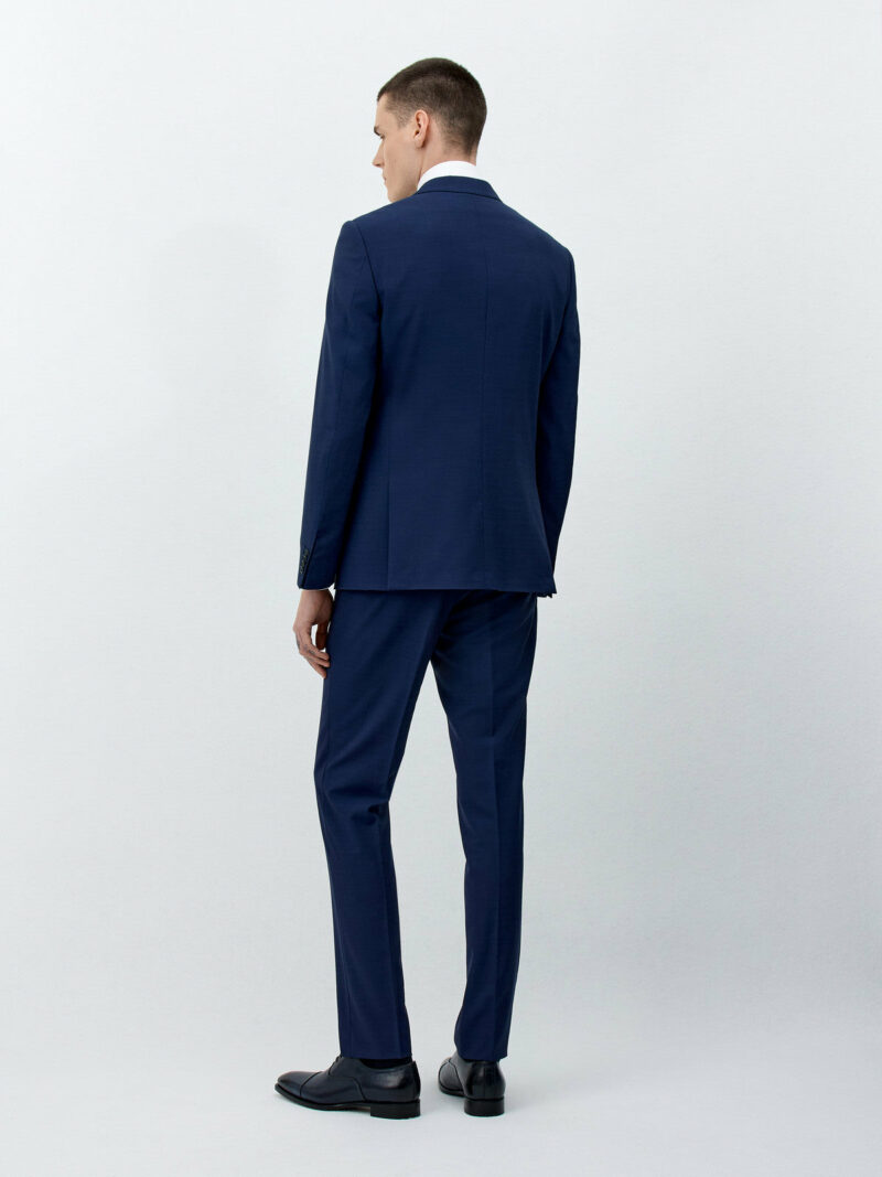 VESTE DE COSTUME FATHER & SONS SLIM LAINE BLEU MARINE – Image 2