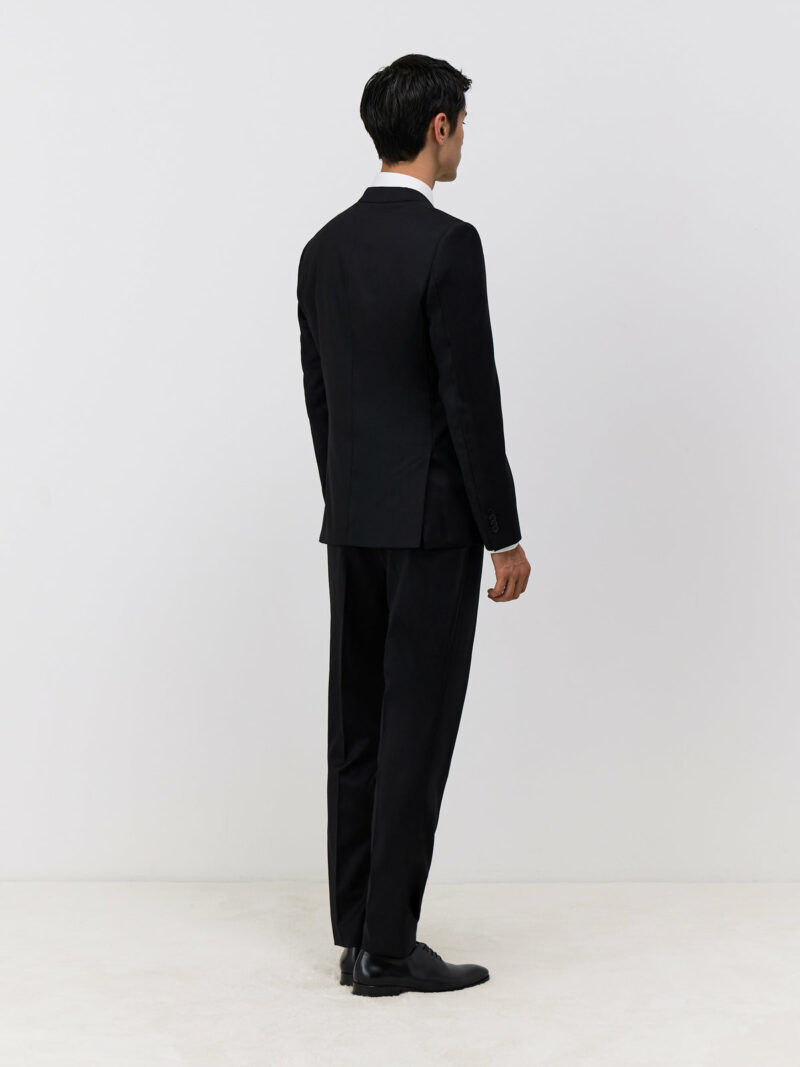 VESTE DE COSTUME FATHER & SONS SLIM LAINE NOIR – Image 2