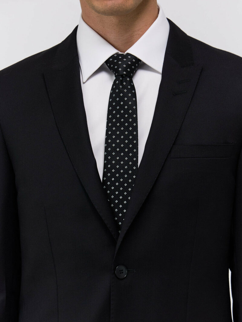 VESTE DE COSTUME FATHER & SONS SLIM LAINE NOIR – Image 3