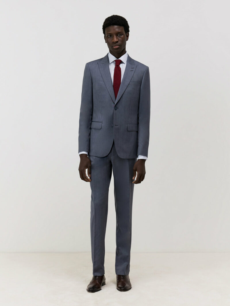 VESTE DE COSTUME FATHER & SONS SLIM LAINE BLEU CHAMBRAY