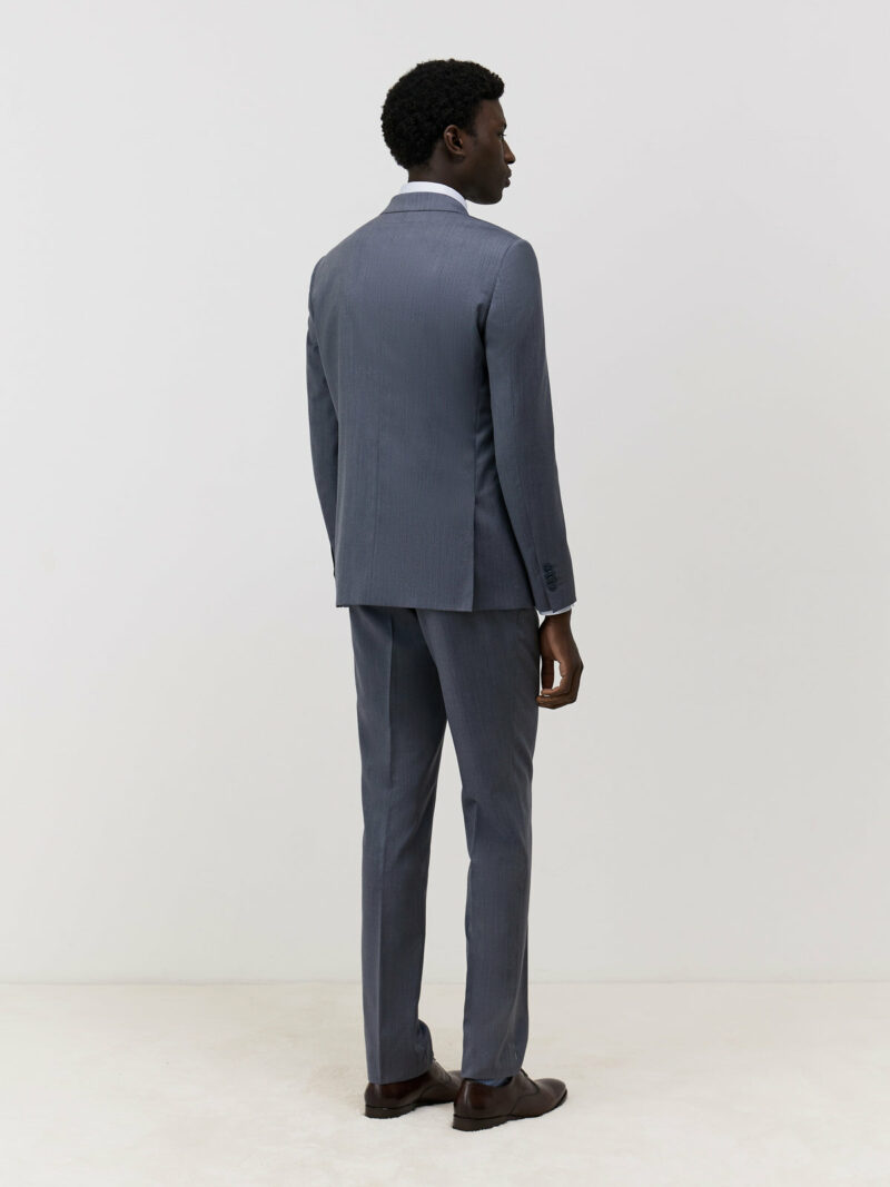 VESTE DE COSTUME FATHER & SONS SLIM LAINE BLEU CHAMBRAY – Image 2