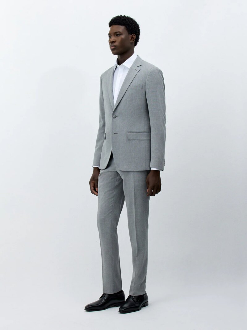 VESTE DE COSTUME FATHER & SONS LAINE ET SOIE GRIS CLAIR