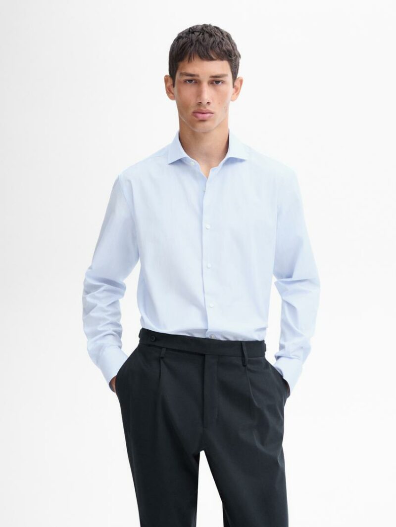 CHEMISE SLIM À RAYURES 100 % COTON