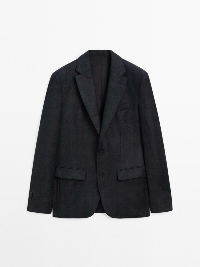 BLAZER À CARREAUX 100 % LAINE – Image 3