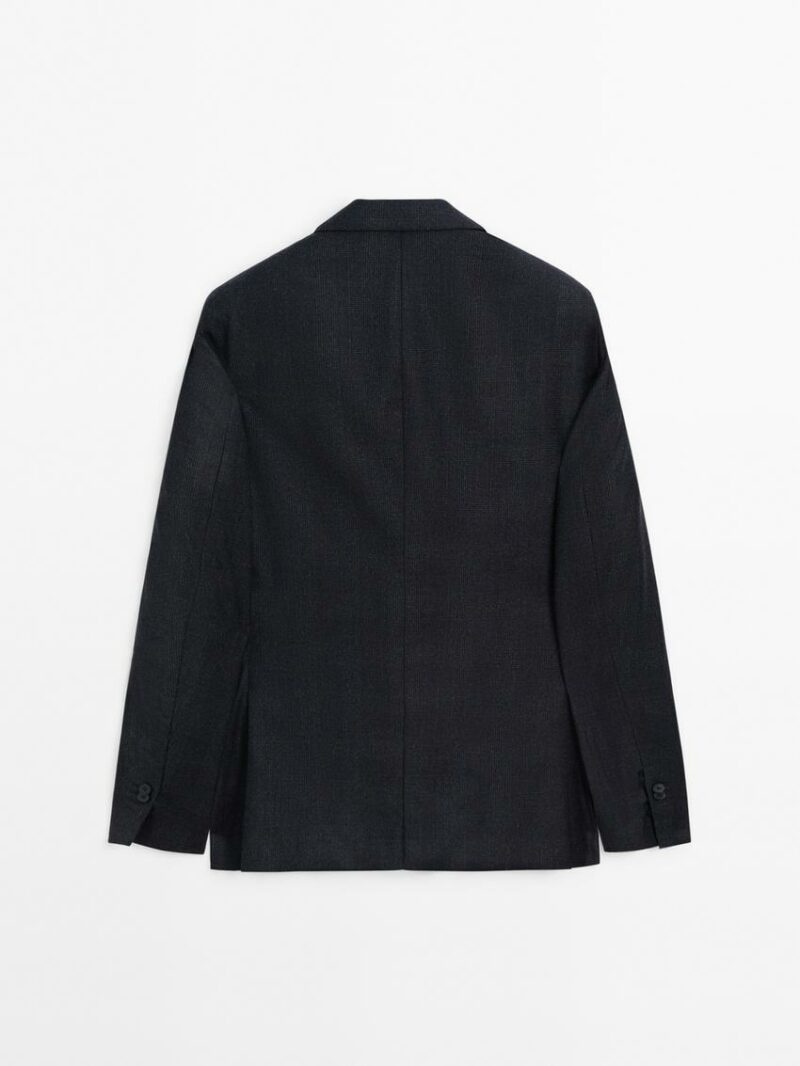 BLAZER À CARREAUX 100 % LAINE – Image 2