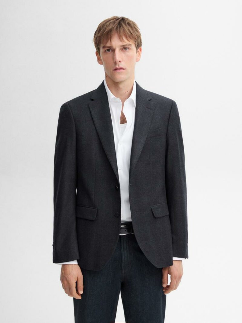 BLAZER À CARREAUX 100 % LAINE