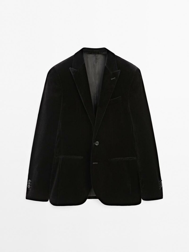 BLAZER EN VELOURS DE COTON MÉLANGÉ – Image 3