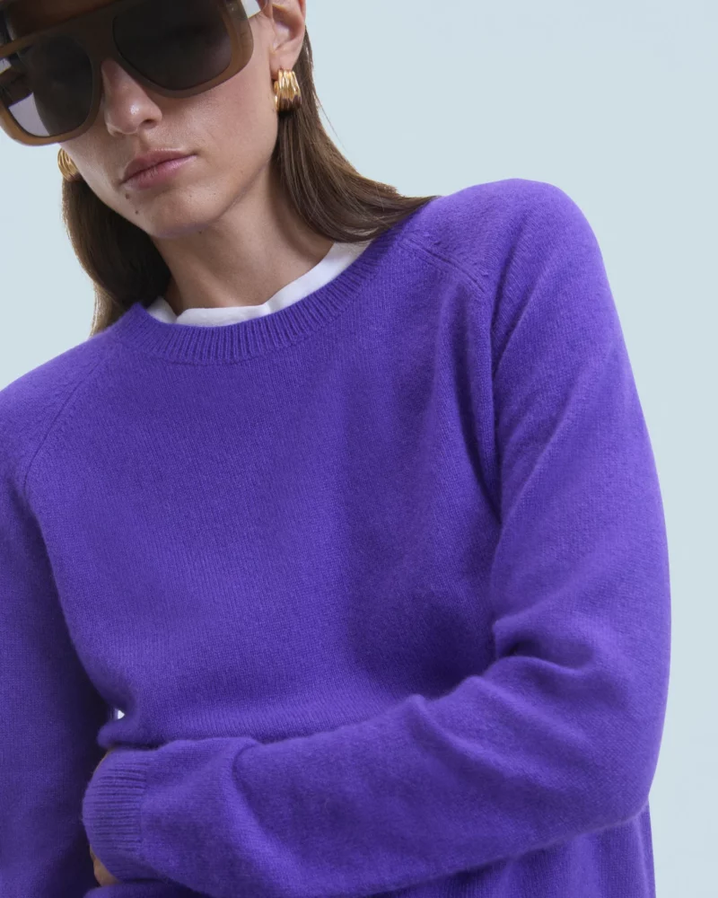 PULL COL ROND LÉGER POP PURPLE – Image 3