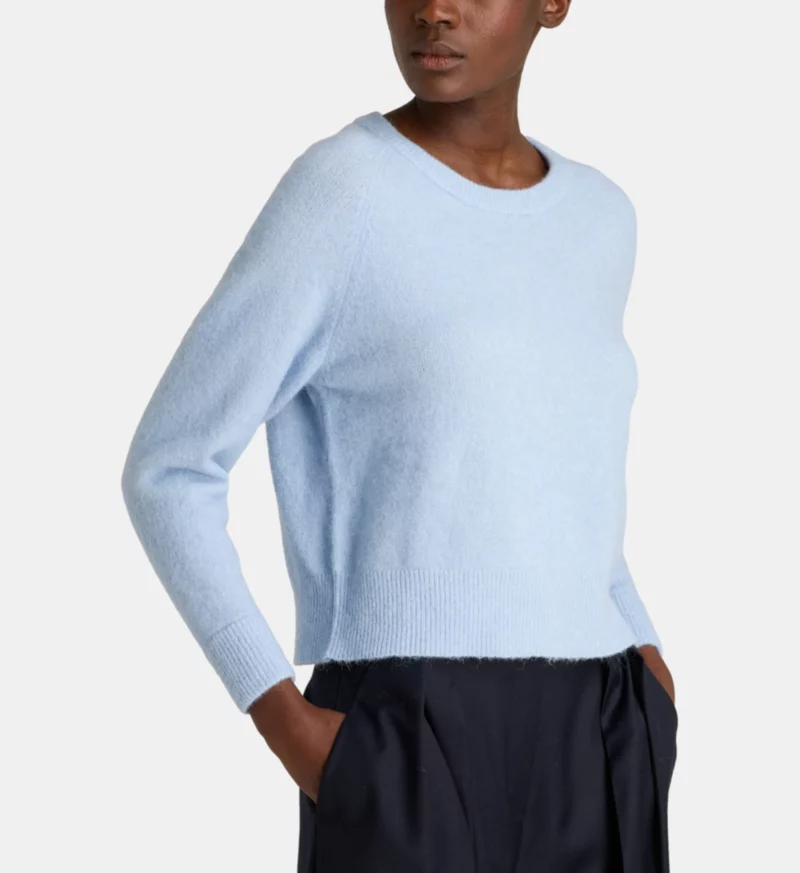 PULL COURT AMPLE EN LAINE ET ALPAGA