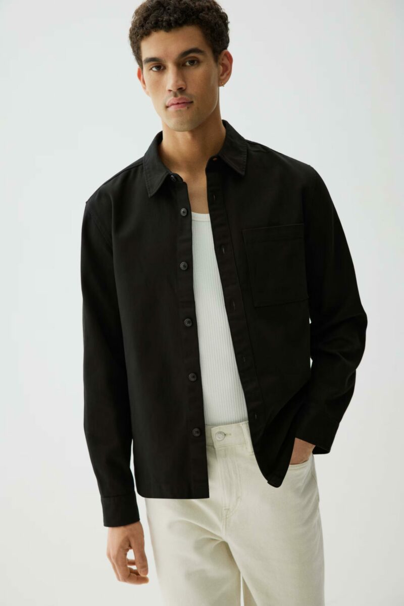 SURCHEMISE REGULAR FIT EN TWILL DE COTON – Image 4
