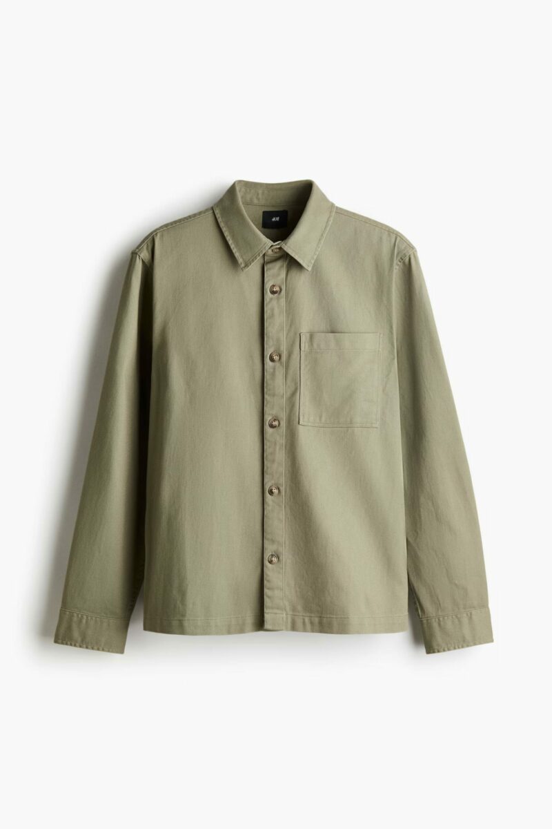 SURCHEMISE REGULAR FIT EN TWILL DE COTON – Image 4