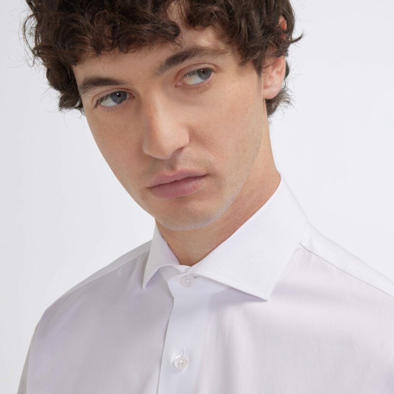 CHEMISE ATELIER PRIVE SLIM FIT STRETCH BLEUE COL ITALIEN – Image 2