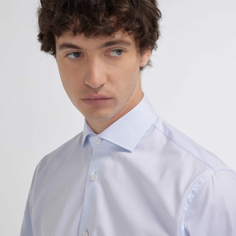 CHEMISE ATELIER PRIVE SLIM FIT STRETCH BLANCHE COL ITALIEN – Image 2