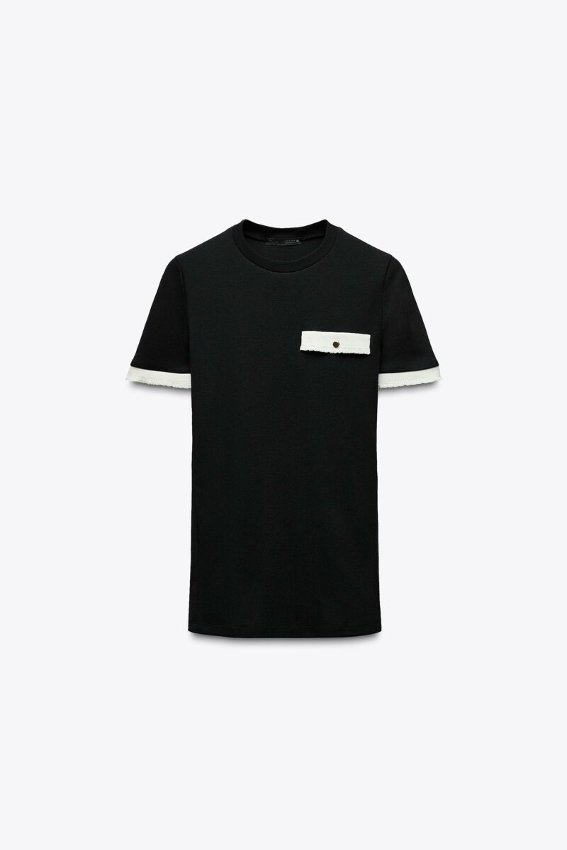 T-SHIRT AVEC FINITIONS EN CONTRASTE