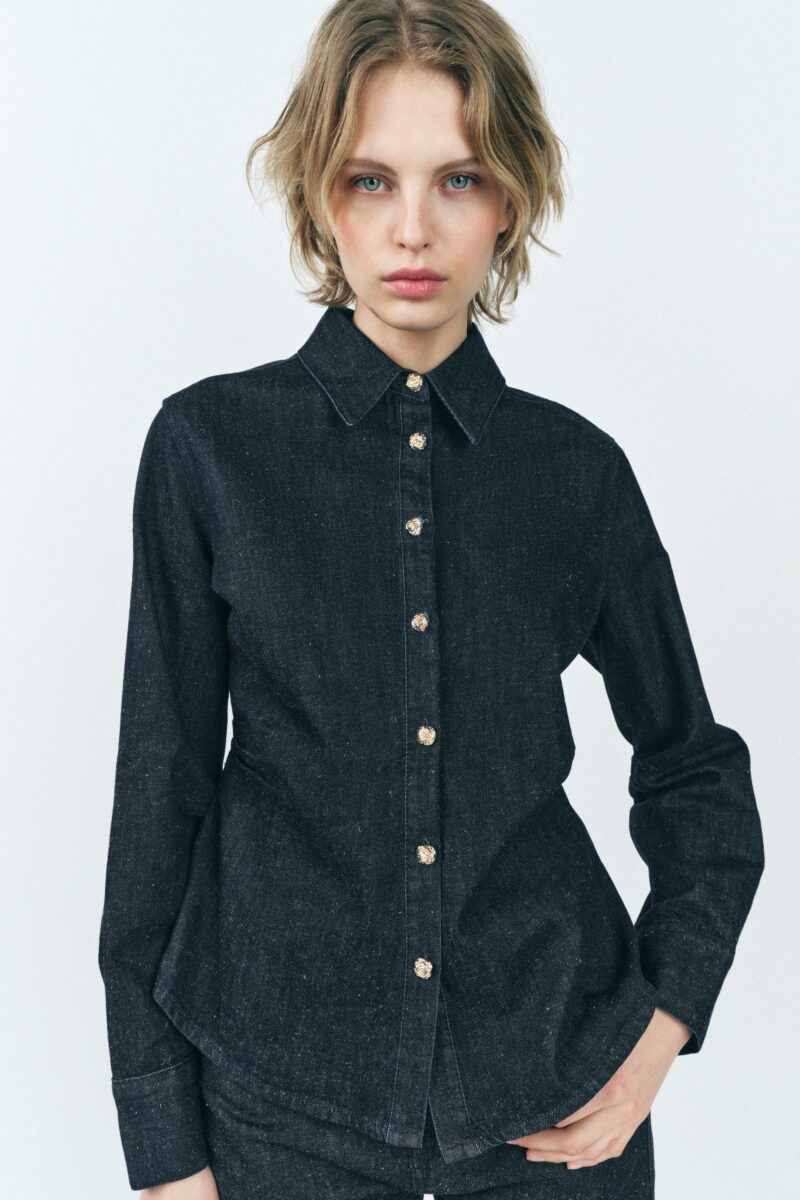 CHEMISE EN JEAN À PLIS