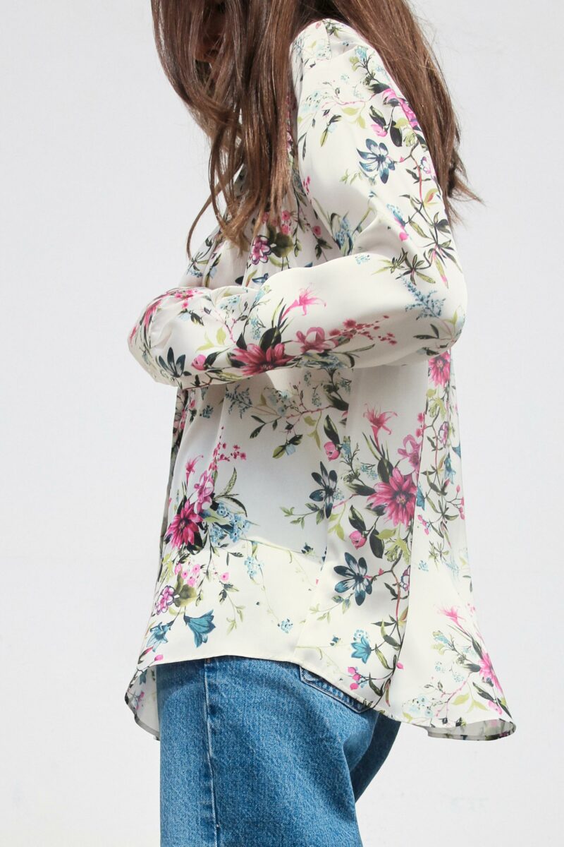 CHEMISE IMPRIMÉE ET SATINÉE – Image 2