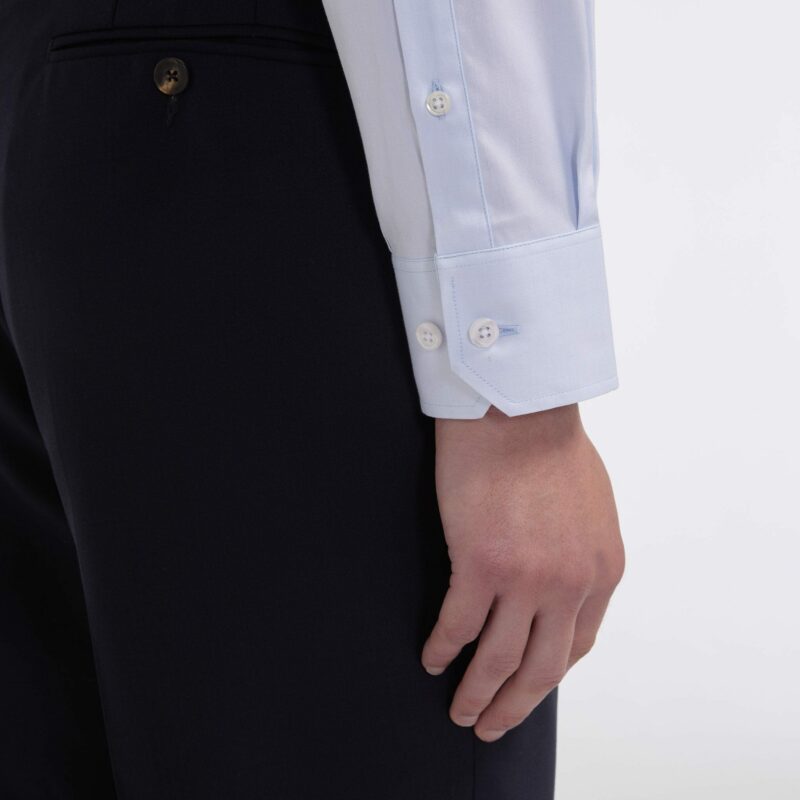 CHEMISE ATELIER PRIVE SLIM FIT STRETCH BLANCHE COL ITALIEN – Image 3