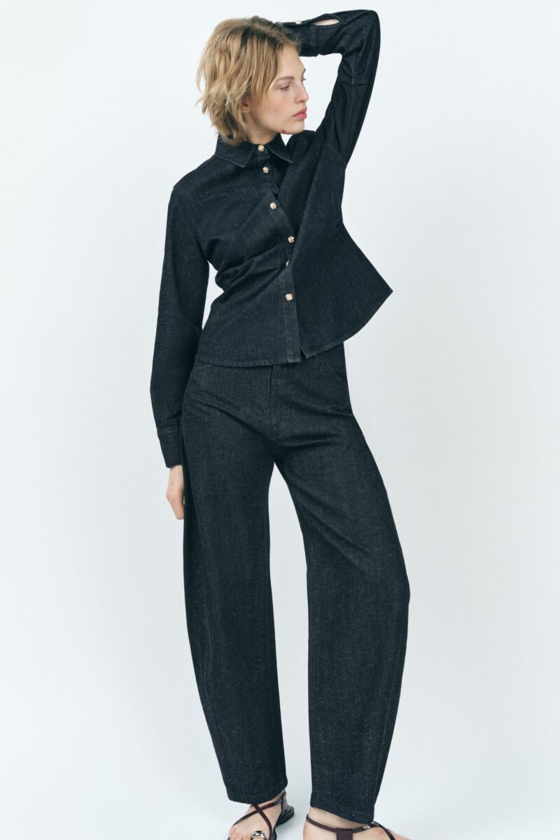 CHEMISE EN JEAN À PLIS – Image 2