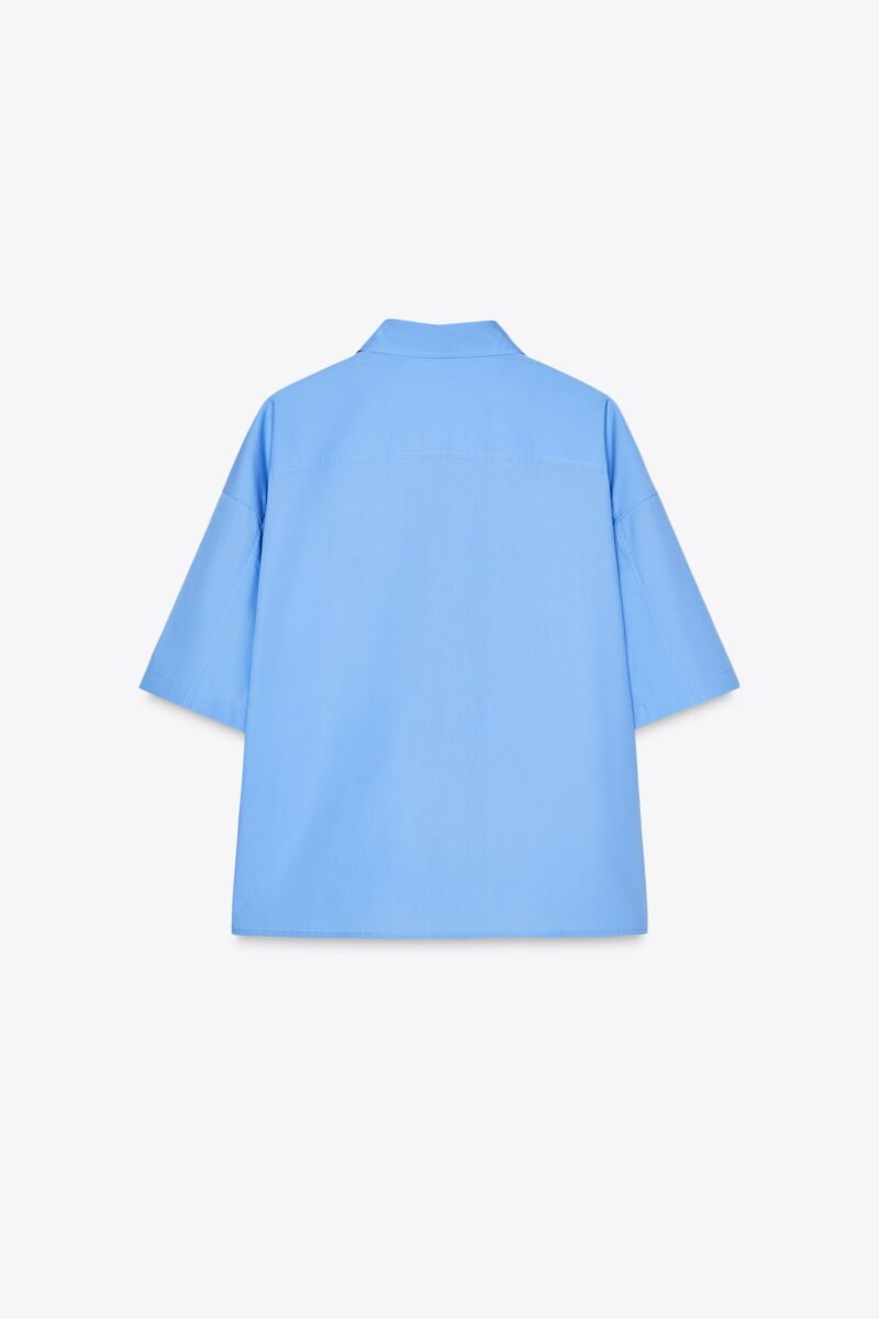 CHEMISE COURTE EN POPELINE – Image 2