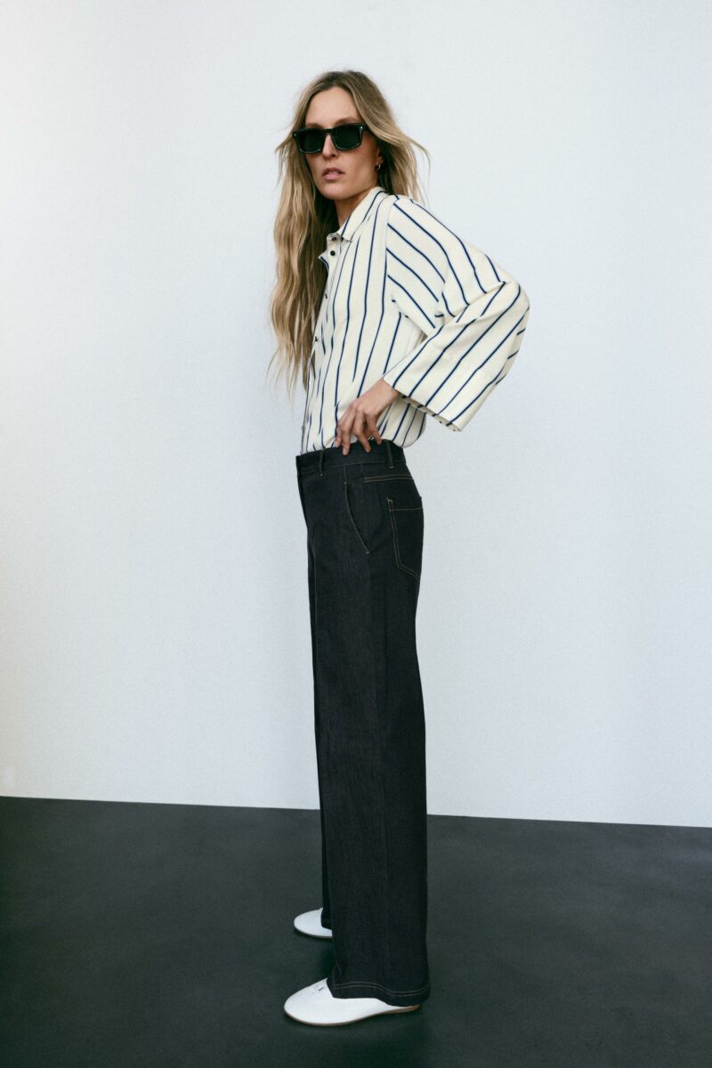 BLOUSE À RAYURES À MANCHES AMPLES – Image 2